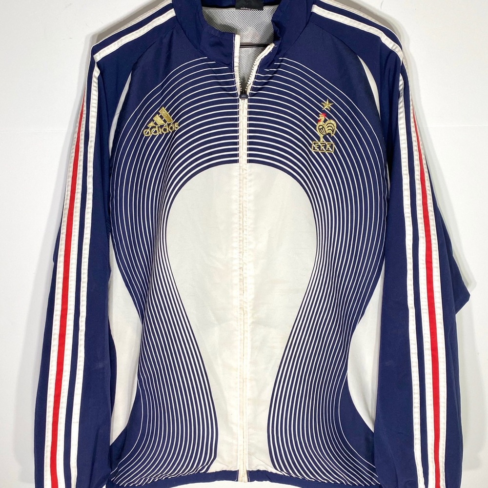 ⚽️ Adidas France 2006 Fleece Track Jacket (L)